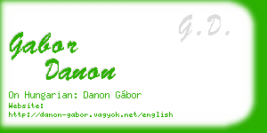 gabor danon business card